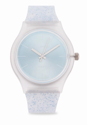 Valentino Rubber Strap Analog Watch for Women 20122094-BLUE GLITTER NUMBER