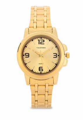 Valentino Stainless Steel Strap Analog Watch for Women 20121953-GOLD - GOLD DIAL