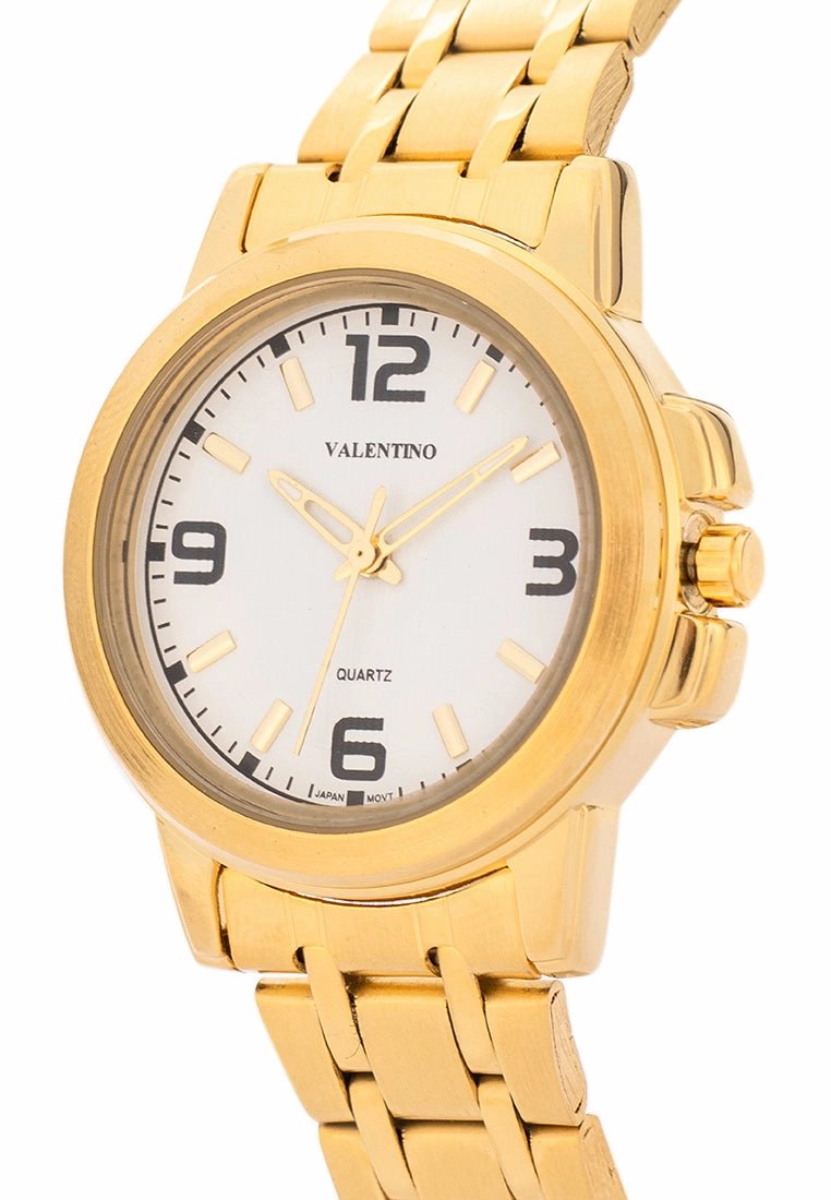 Valentino Stainless Steel Strap Analog Watch for Women 20121953-GOLD - WHITE DIAL