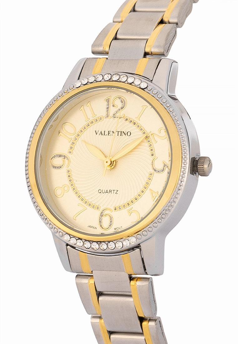 Valentino Stainless Steel Strap Analog Watch for Women 20122199-TWO TONE - GOLD DIAL