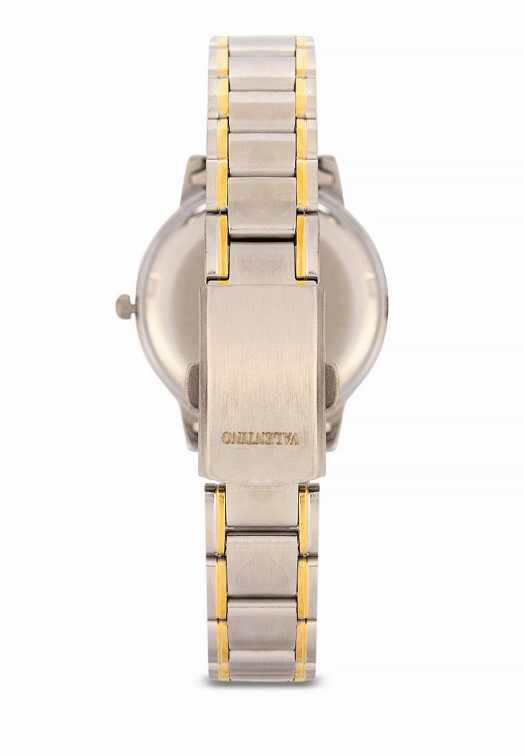 Valentino Stainless Steel Strap Analog Watch for Women 20122199-TWO TONE - SILVER DIAL