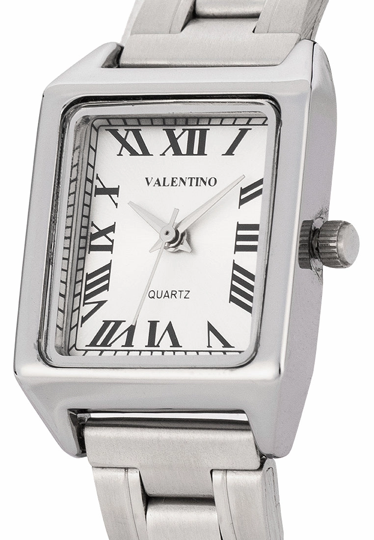 Valentino Stainless Steel Strap Analog Watch for Women 20122257-SIL DIAL - ROMAN
