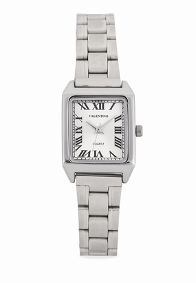 Valentino Stainless Steel Strap Analog Watch for Women 20122257-SIL DIAL - ROMAN