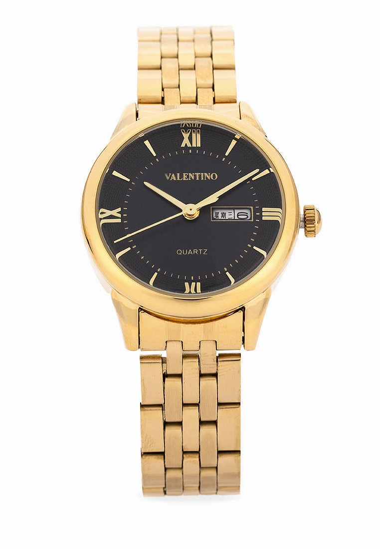 Valentino Stainless Steel Strap Analog Watch for Women 20122479-BLACK DIAL
