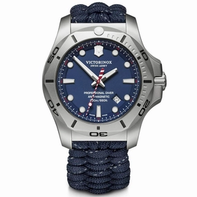 Victorinox Swiss Army Men's Quartz Watch - I.N.O.X. Professional Diver Blue Strap | 241843