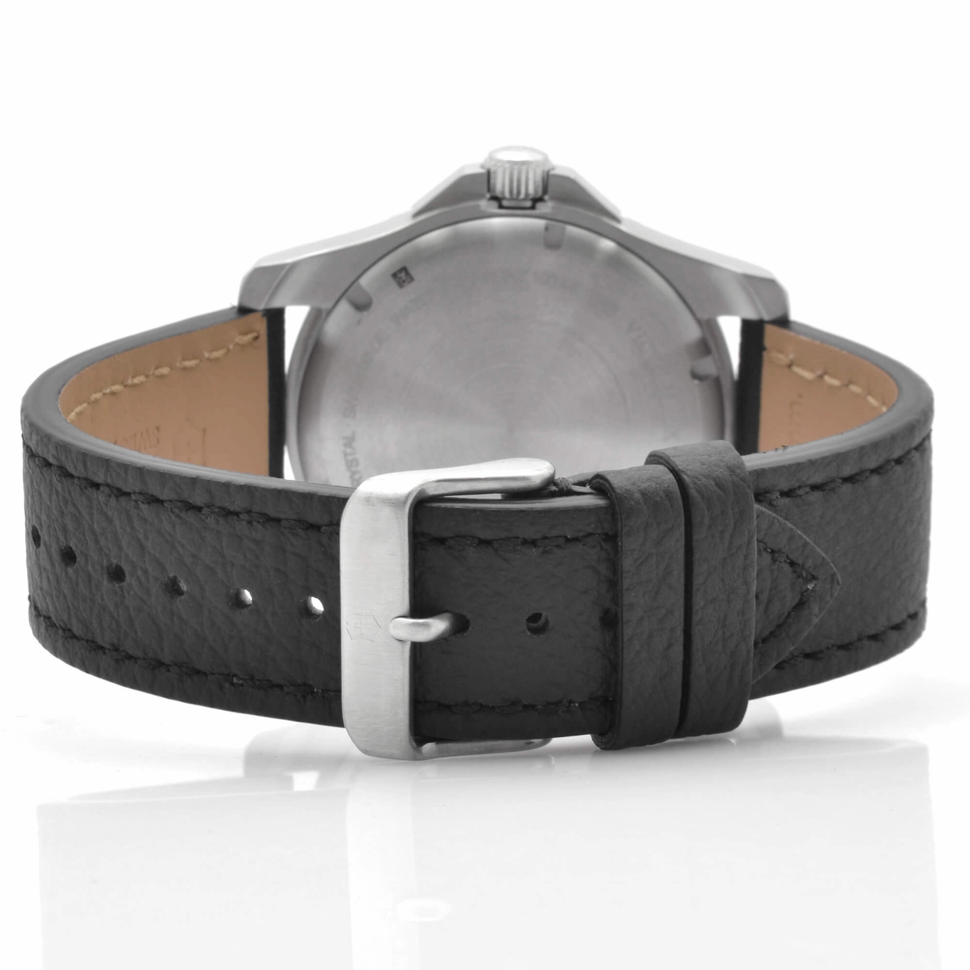 Victorinox Swiss Army Men's Quartz Watch - Maverick Black Leather Strap | 241862