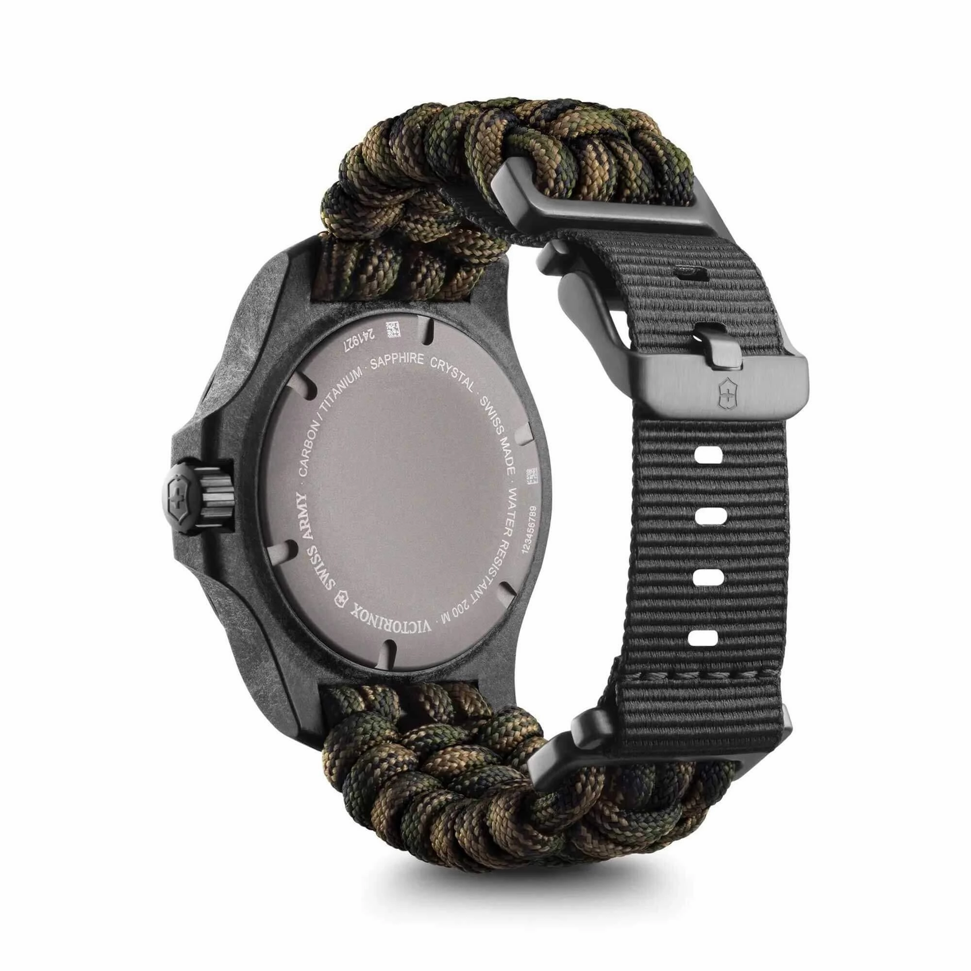 Victorinox Swiss Army Men's Watch - I.N.O.X. Carbon Green Paracord Strap | 241927.1