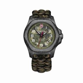Victorinox Swiss Army Men's Watch - I.N.O.X. Carbon Green Paracord Strap | 241927.1