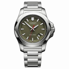 Victorinox Swiss Army Men's Watch - I.N.O.X. Green Dial Bracelet | 241725.1