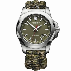 Victorinox Swiss Army Men's Watch - I.N.O.X. Green Dial Textile Strap | 241727