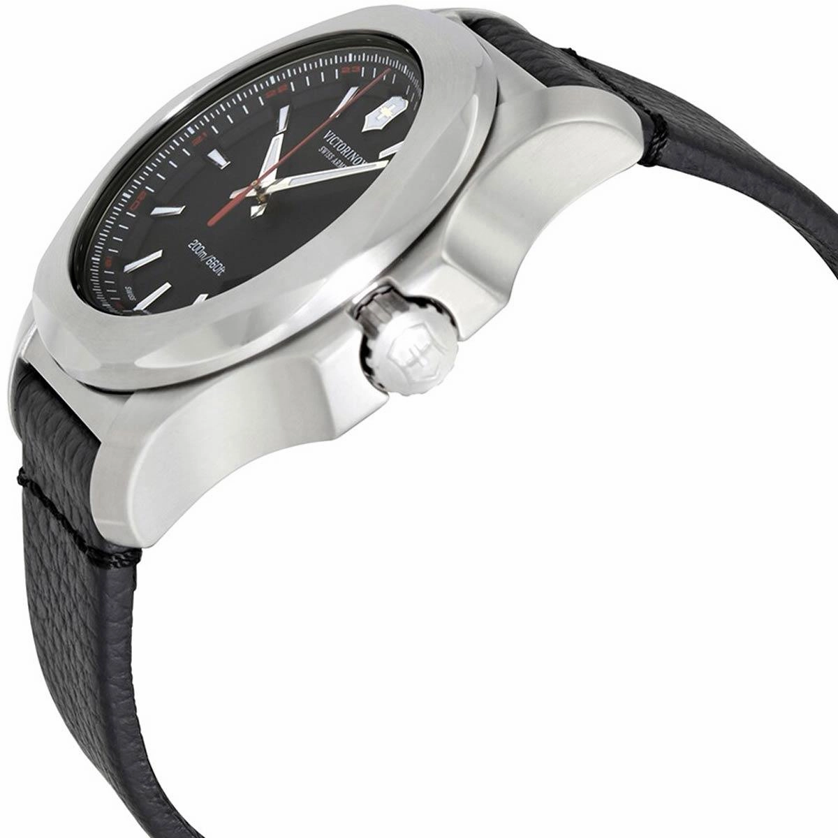 Victorinox Swiss Army Men's Watch - I.N.O.X. Quartz Black Leather Strap | 241737.1