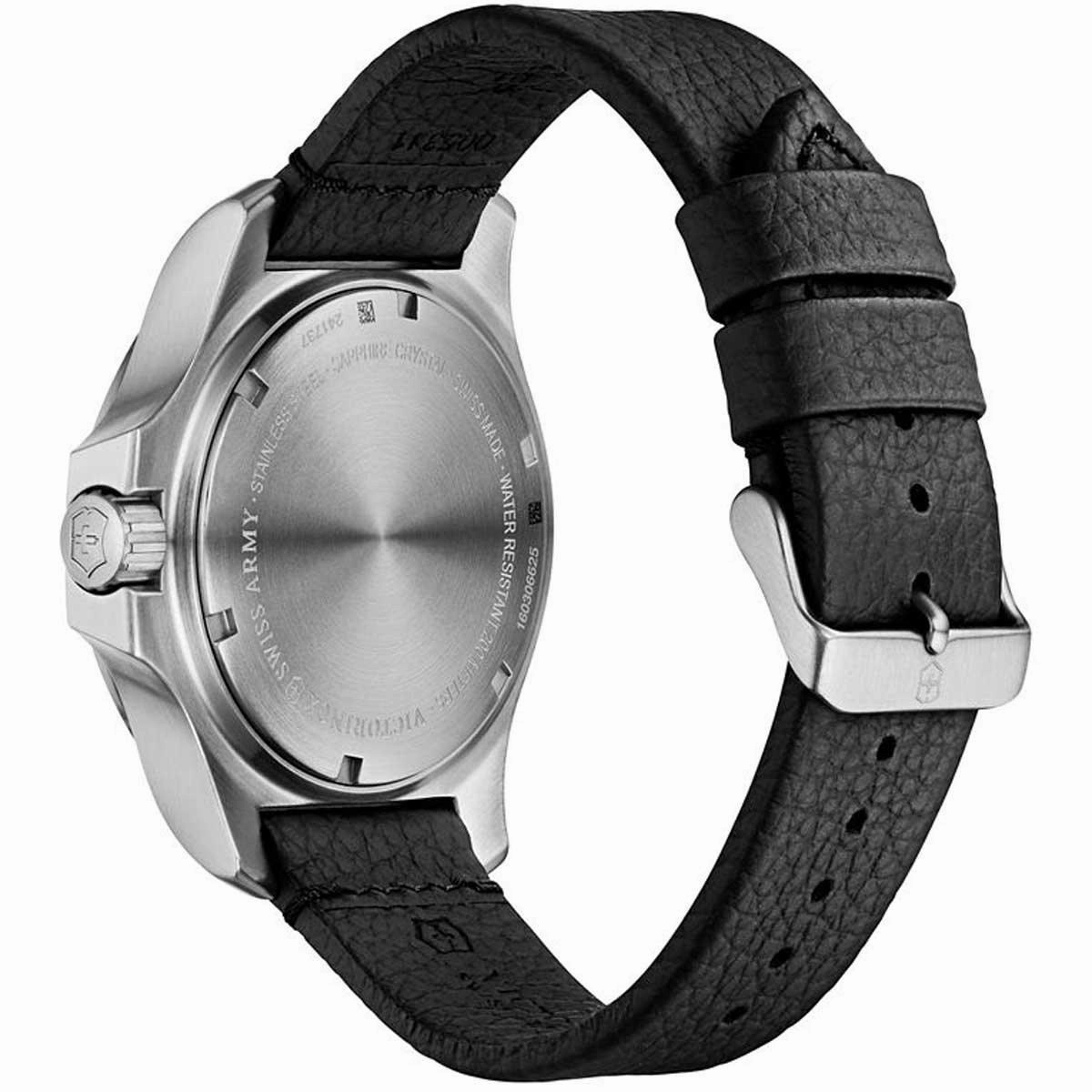 Victorinox Swiss Army Men's Watch - I.N.O.X. Quartz Black Leather Strap | 241737.1