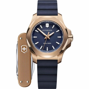 Victorinox Swiss Army Women's Quartz Watch - I.N.O.X. V Blue Rubber Strap | 249162.1