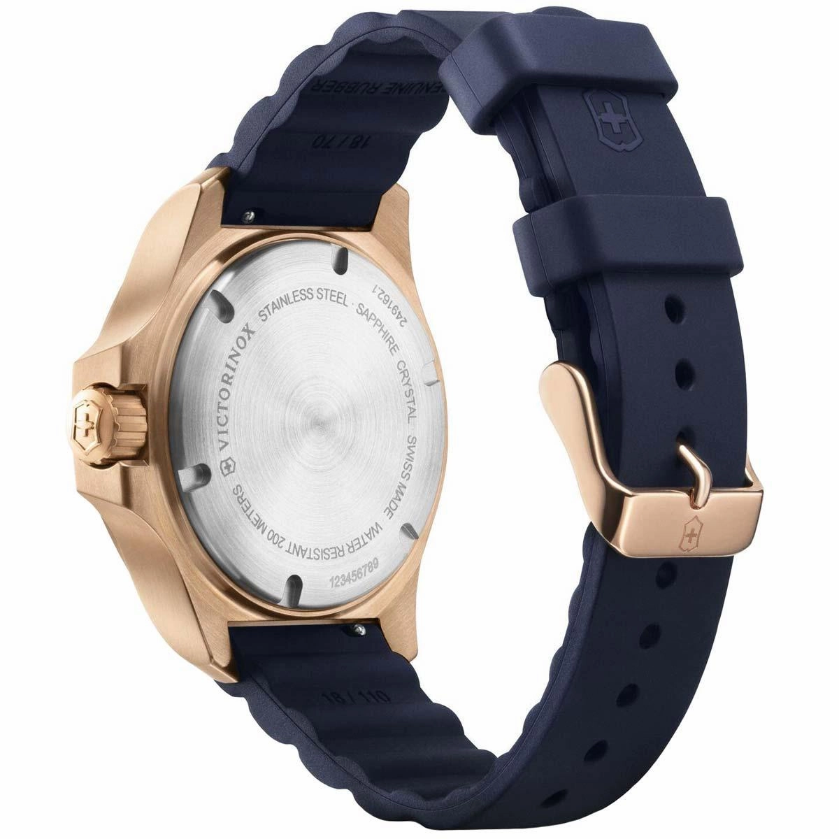 Victorinox Swiss Army Women's Quartz Watch - I.N.O.X. V Blue Rubber Strap | 249162.1