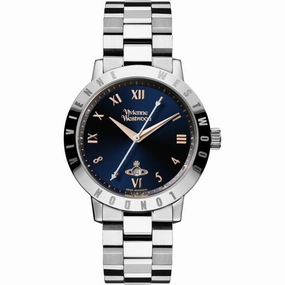 Vivienne Westwood Bloomsbury Watch Blue Dial Stainless Steel Silver