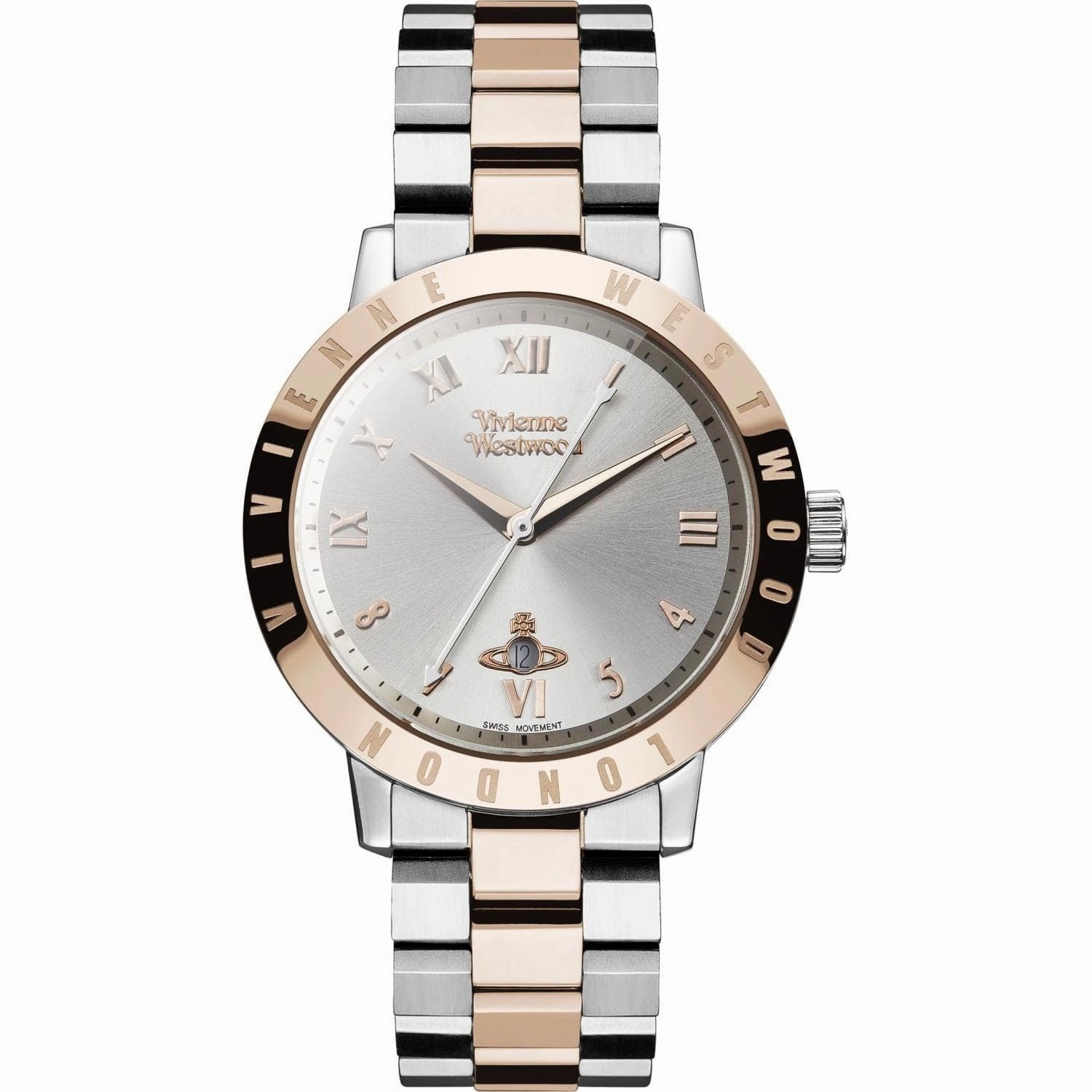 Vivienne Westwood Bloomsbury Watch Two Tone Rose Gold Stainless Steel