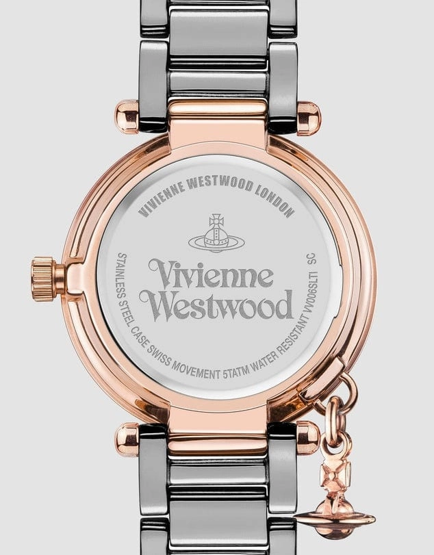 Vivienne Westwood Kensignton Watch Grey Dial & Titanium Plated Ceramic Bracelet