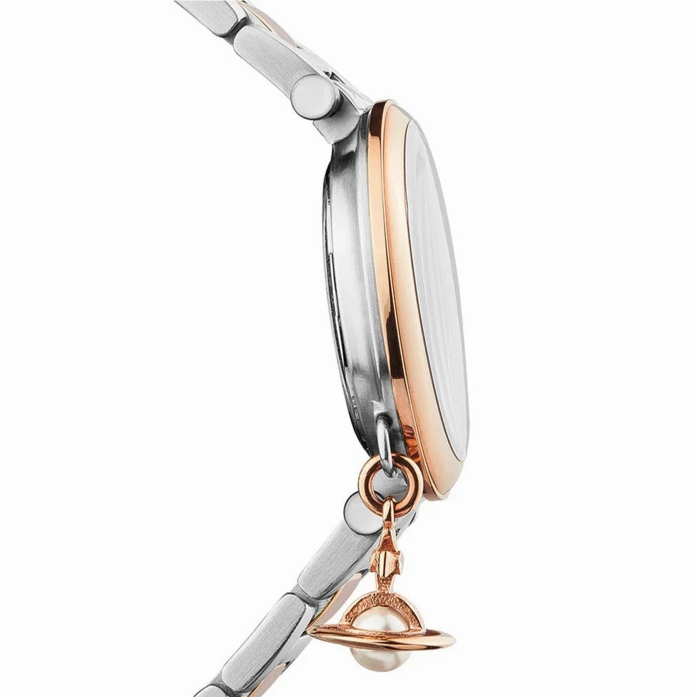 Vivienne Westwood Mother Orb Two Tone Watch Rose Gold With Charm