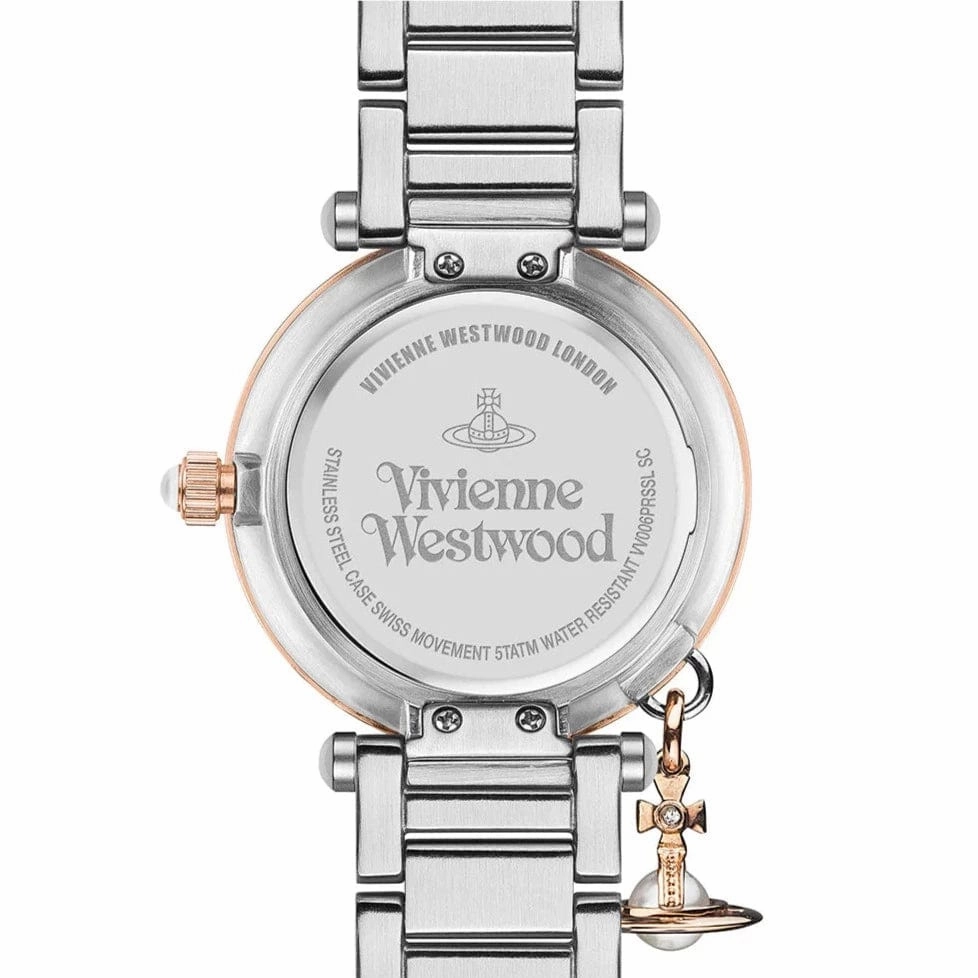 Vivienne Westwood Mother Orb Two Tone Watch Rose Gold With Charm