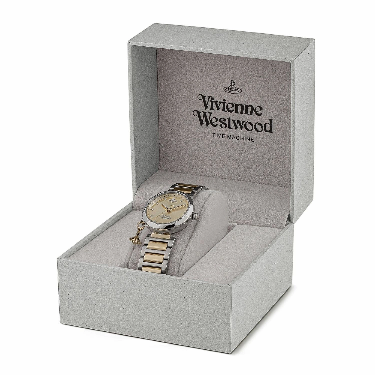 Vivienne Westwood Poplar Watch Two Tone Gold With Charm