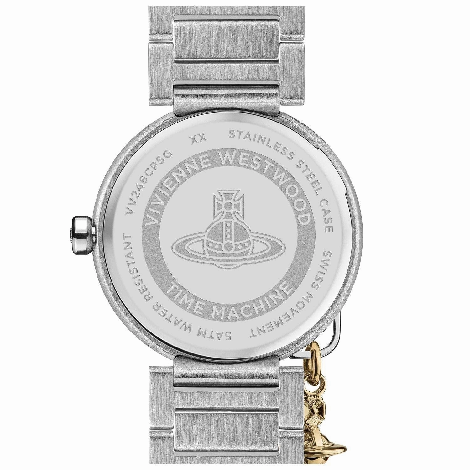 Vivienne Westwood Poplar Watch Two Tone Gold With Charm