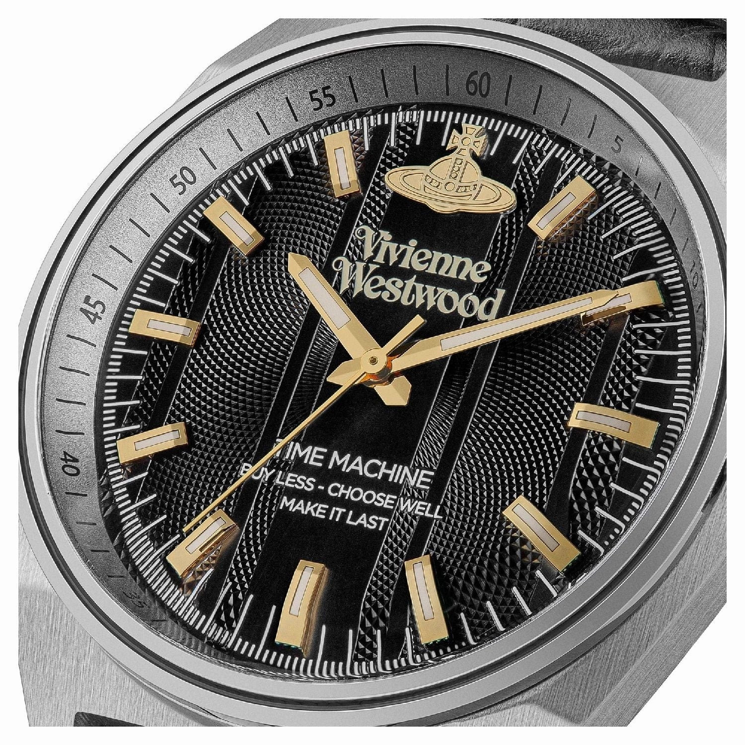 Vivienne Westwood Sydenham Racing Watch Black Leather Strap