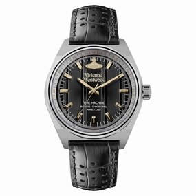 Vivienne Westwood Sydenham Racing Watch Black Leather Strap