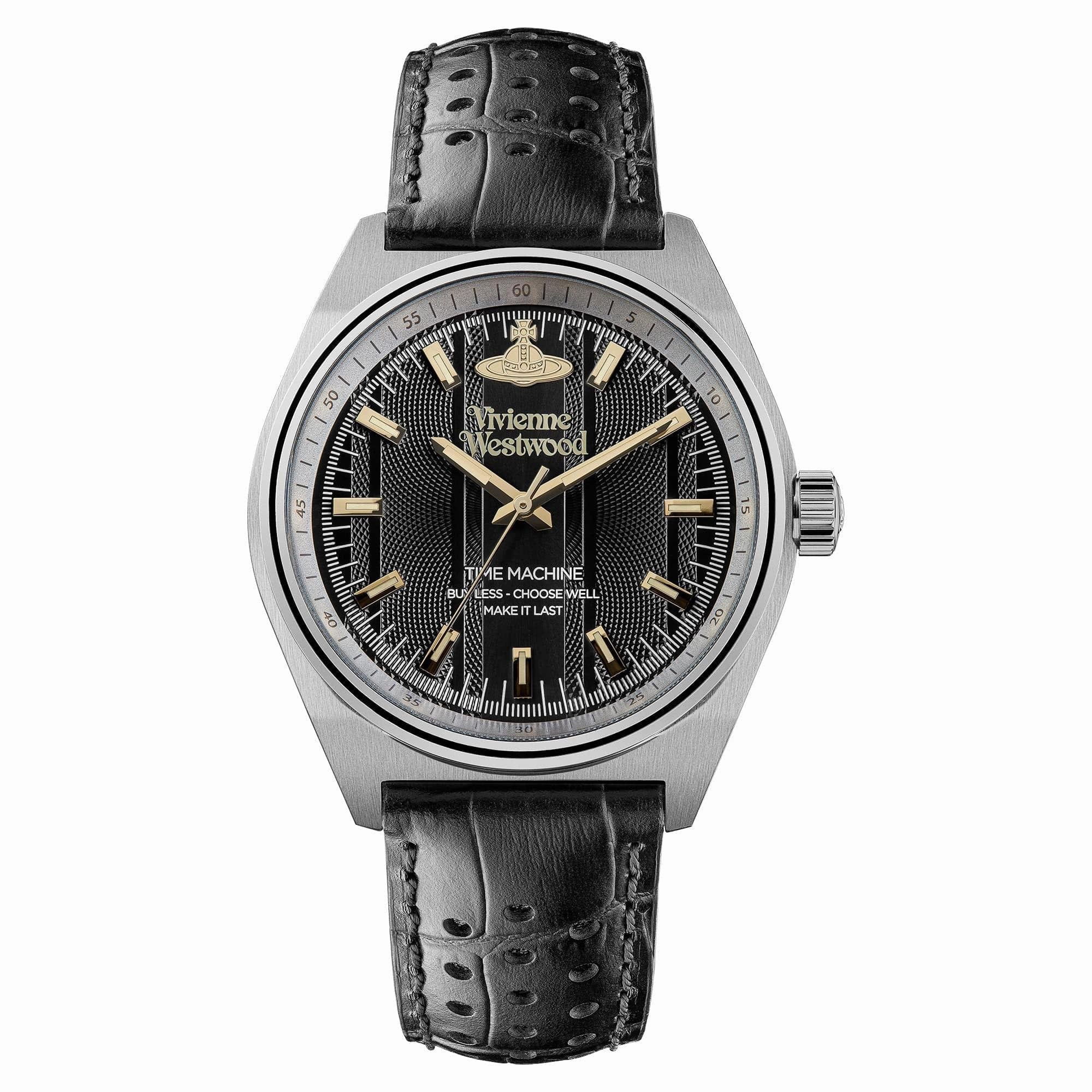 Vivienne Westwood Sydenham Racing Watch Black Leather Strap