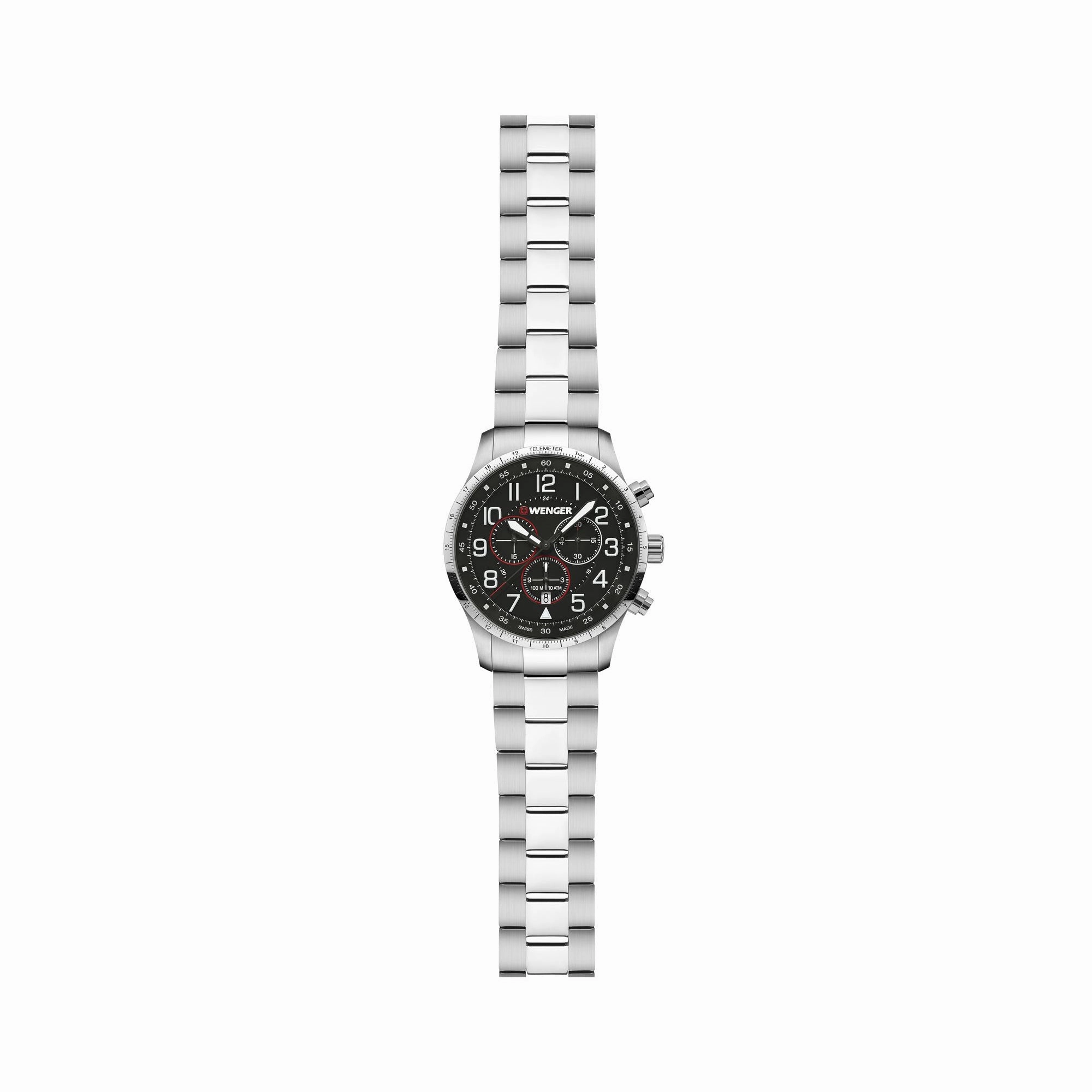 Wenger Attitude Chrono 44 Black Dial Men's Watch