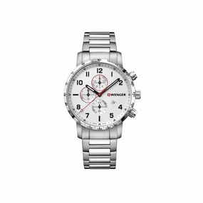 Wenger Attitude Chrono 44  Silver Dial Steel bracelet Men's Watch