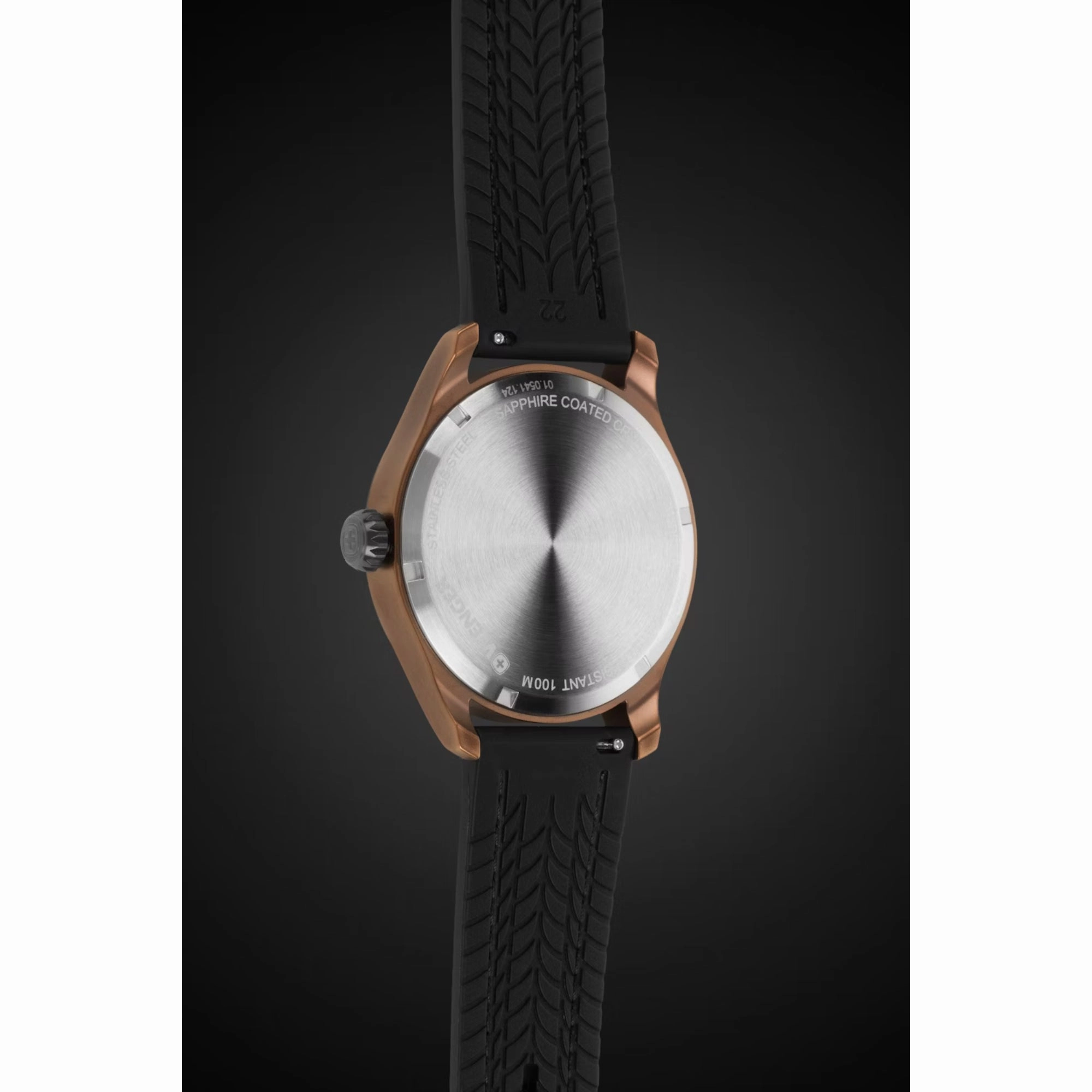Wenger Terragraph Gents Bronze and Black Ice with Black Dial and Black Silicone Strap Watch