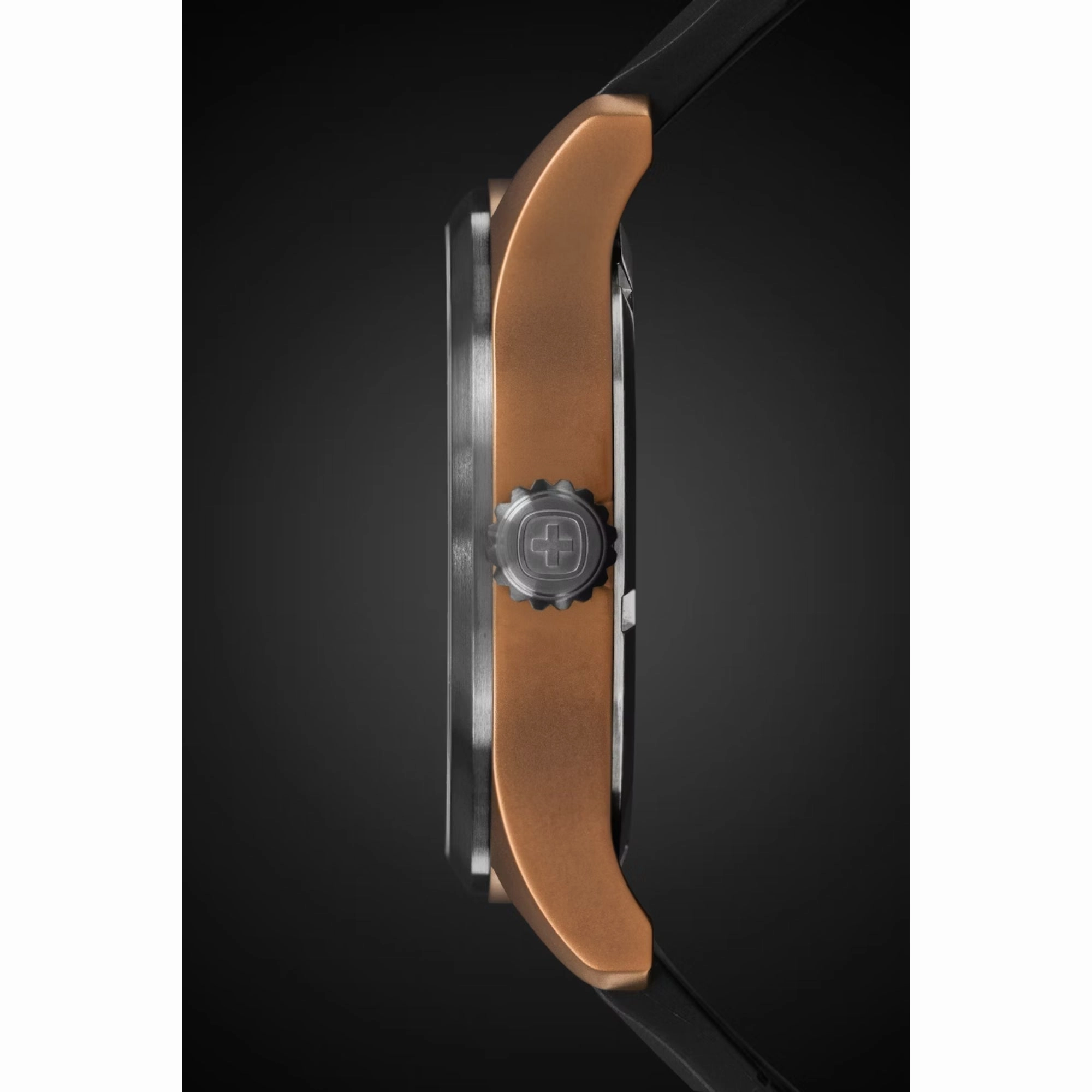 Wenger Terragraph Gents Bronze and Black Ice with Black Dial and Black Silicone Strap Watch