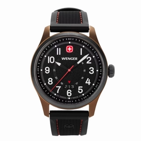 Wenger Terragraph Gents Bronze and Black Ice with Black Dial and Black Silicone Strap Watch
