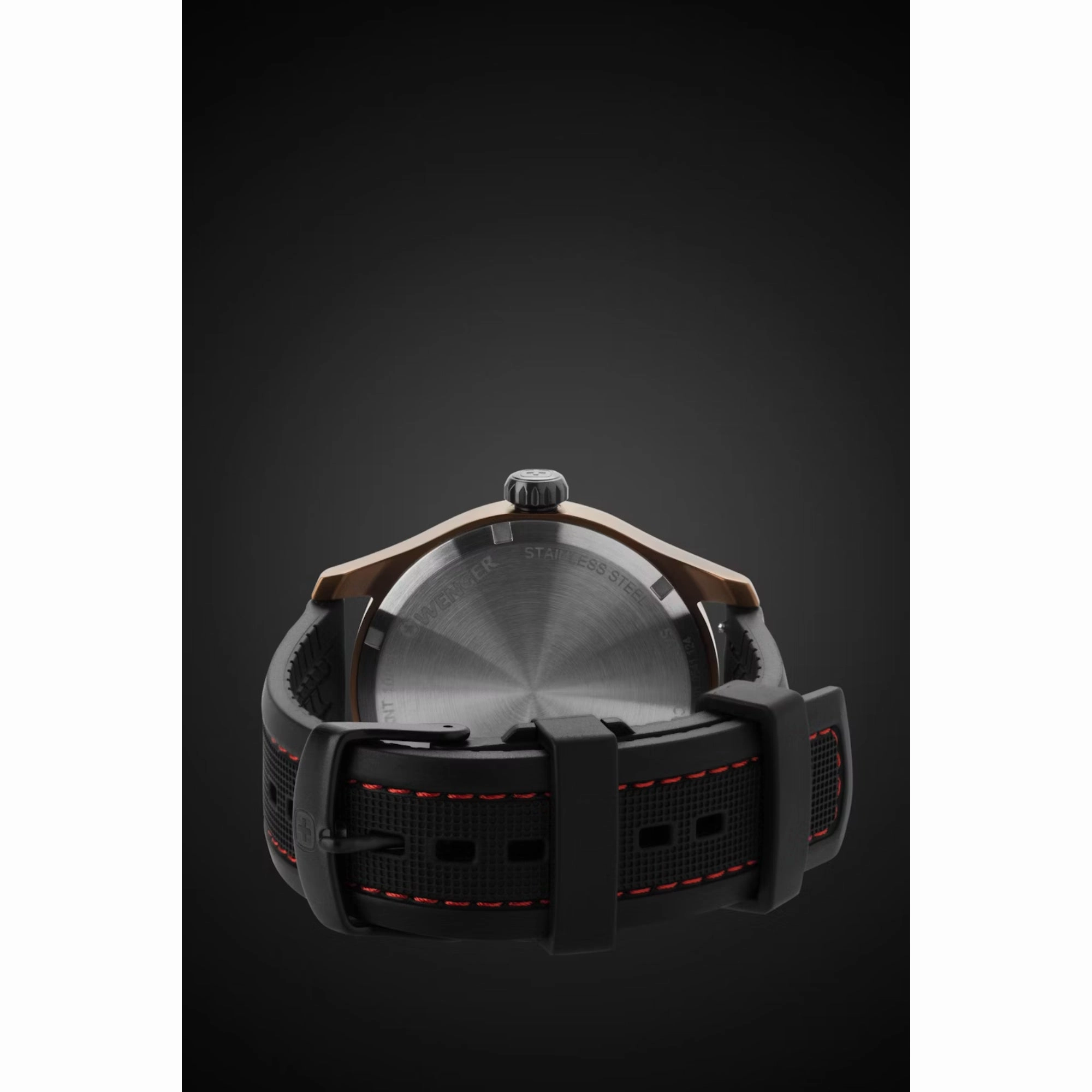 Wenger Terragraph Gents Bronze and Black Ice with Black Dial and Black Silicone Strap Watch