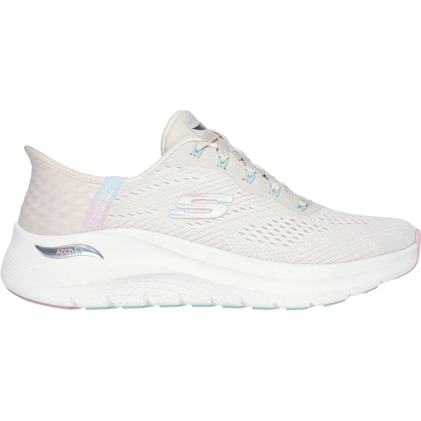 Women's Wide Fit Skechers 150066 Slip-ins Arch Fit 2.0 Easy Chic Trainers