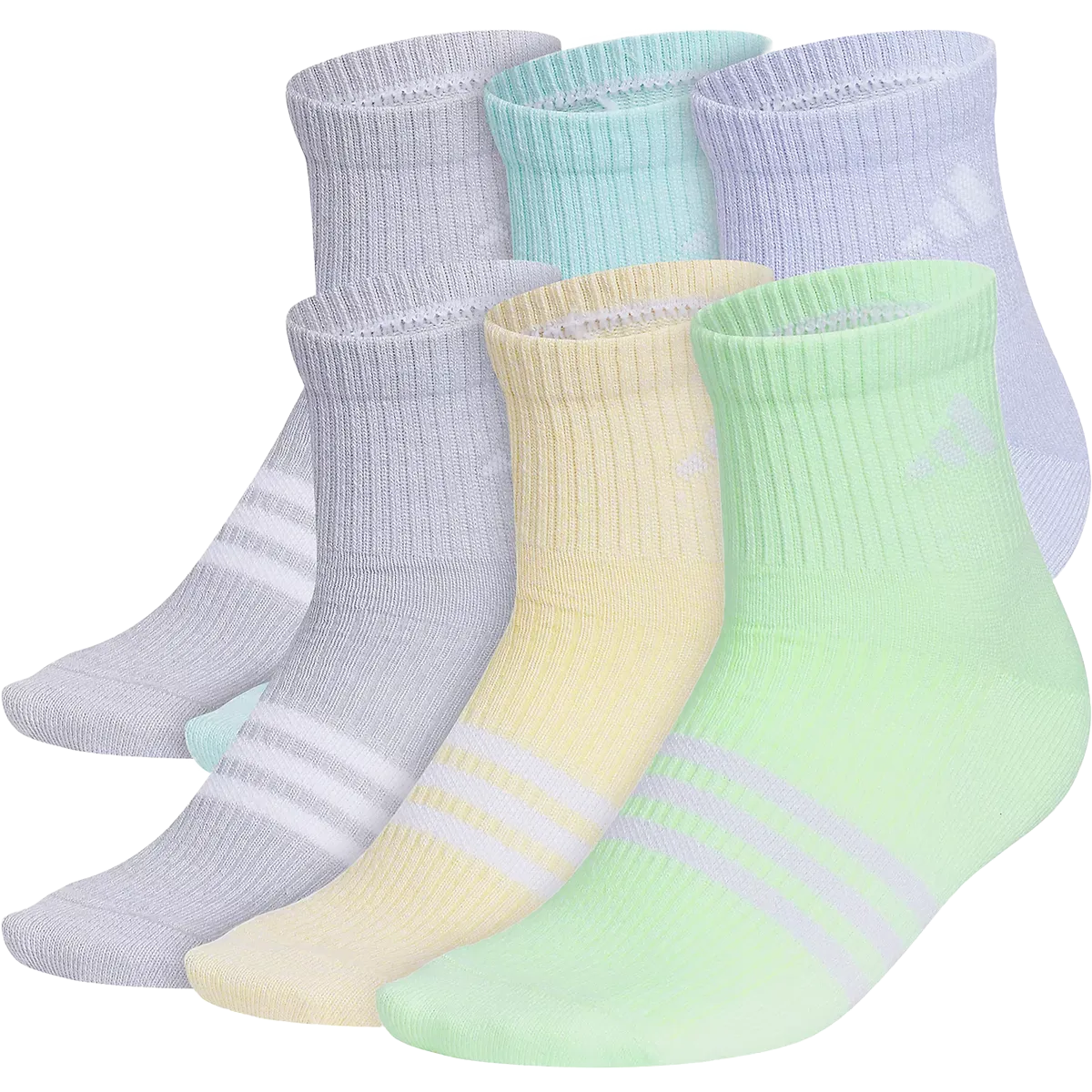 Youth Adidas Cushion Mixed 6-Pack Quarter
